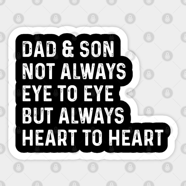 Dad and Son Not Always Eye to Eye Cool Sticker by TeeTypo